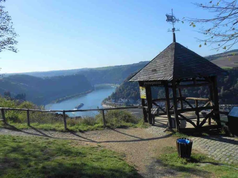 #1 Studioapartment Mit Loreleyblick Direkt An Der Schoensten Etappe Des Rheinsteigs Patersberg Exteriör bild